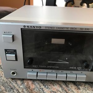 SOLD  SOLD Vintage Sanyo Rd S30 Stereo Cassette Tape Deck Player And Recorder